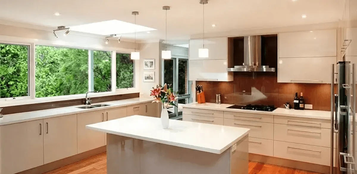 Kitchen cabinet refacing and remodel results in a modern kitchen in Anchorage, AK