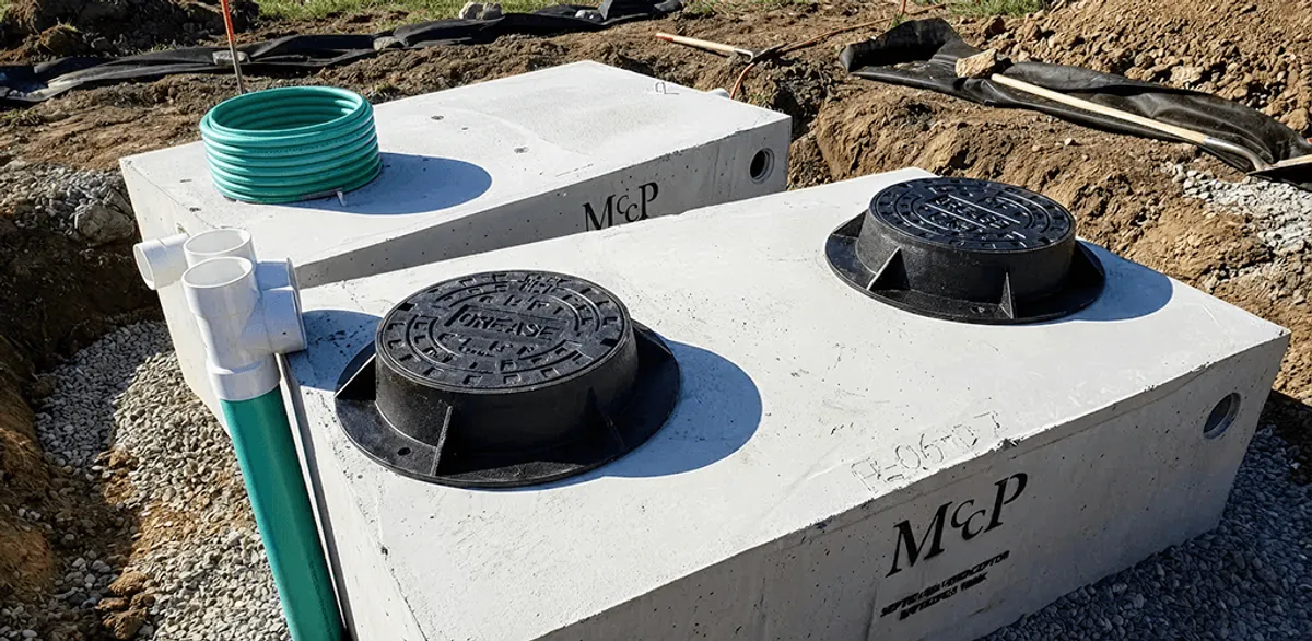 Grease trap installation unit set in place for drainage protection in Anchorage, AK